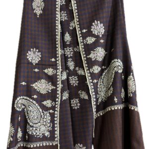 Pashmina Hand Embroidery Shawls BROWN